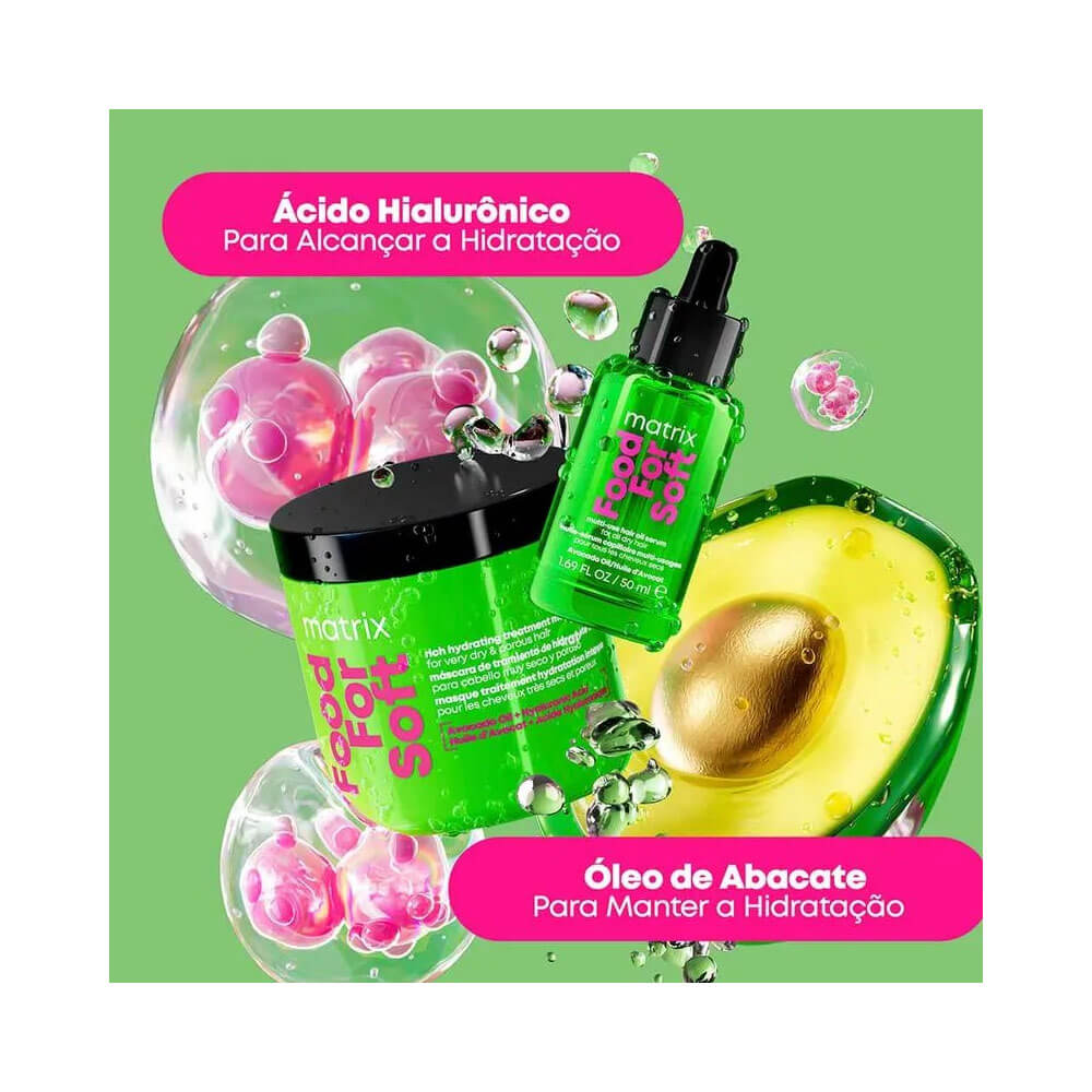 Máscara Matrix com destaque para ingredientes ativos