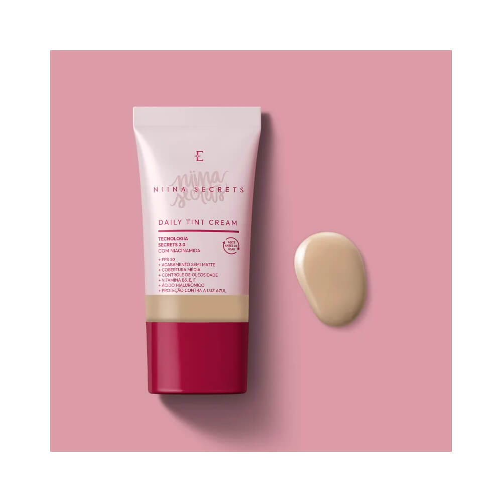 Amostra do produto Niina Secrets Daily Tint Cream Cor 03 mostrando textura