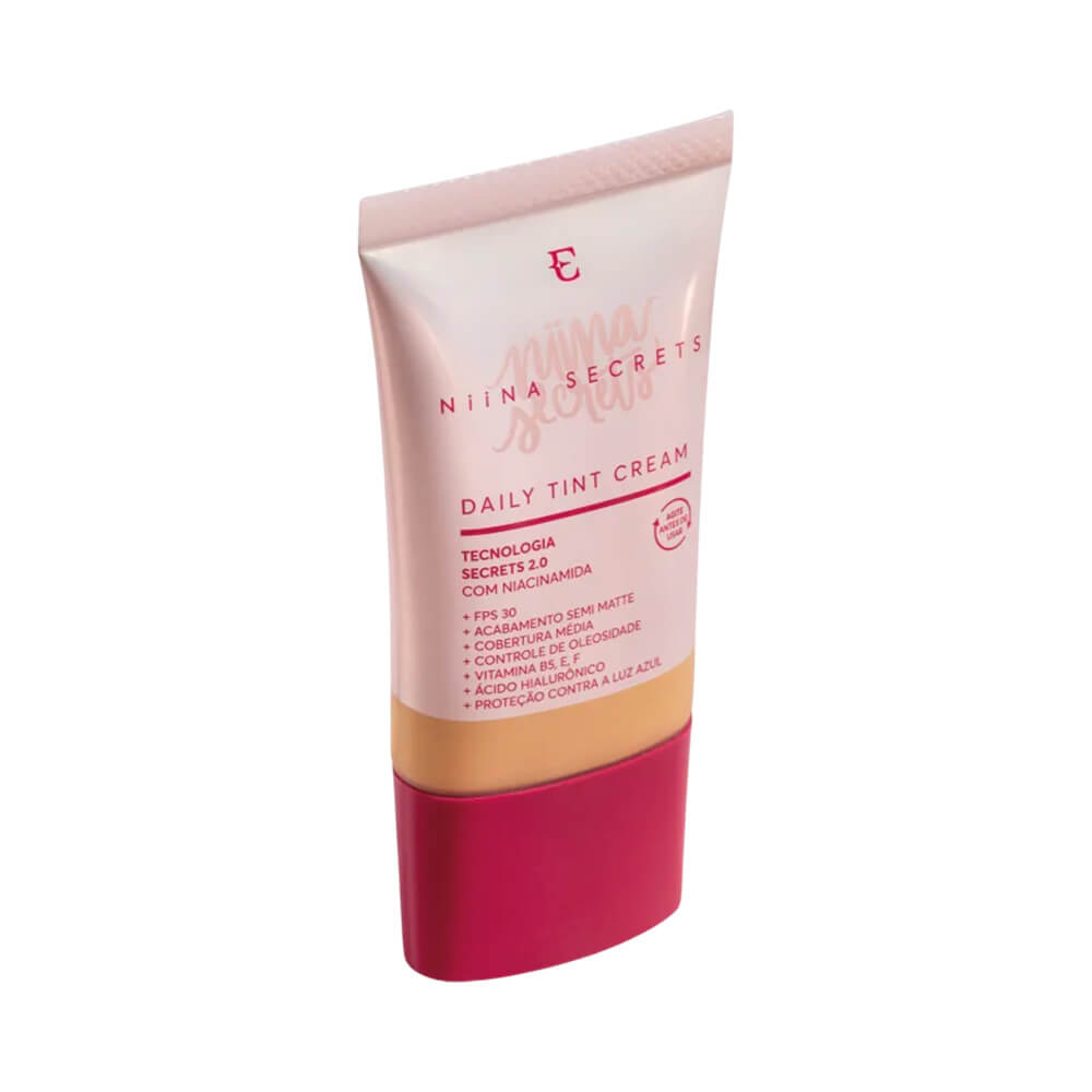 Base Líquida Niina Secrets Daily Tint Cream Cor 13 - tubo rosa claro