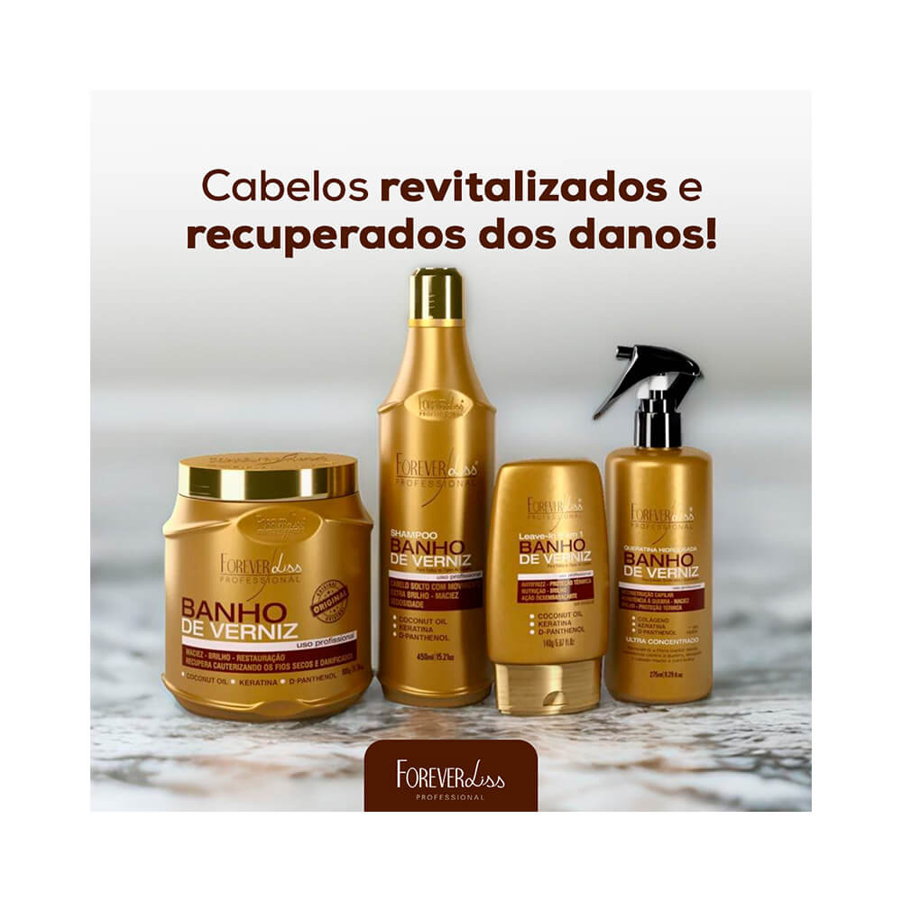 Produtos Banho de Verniz e cabelos revitalizados