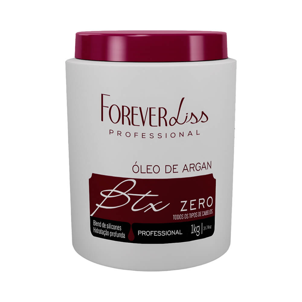 Pote da Máscara Volume Forever Liss BTX Zero Argan Oil 1kg, vista frontal