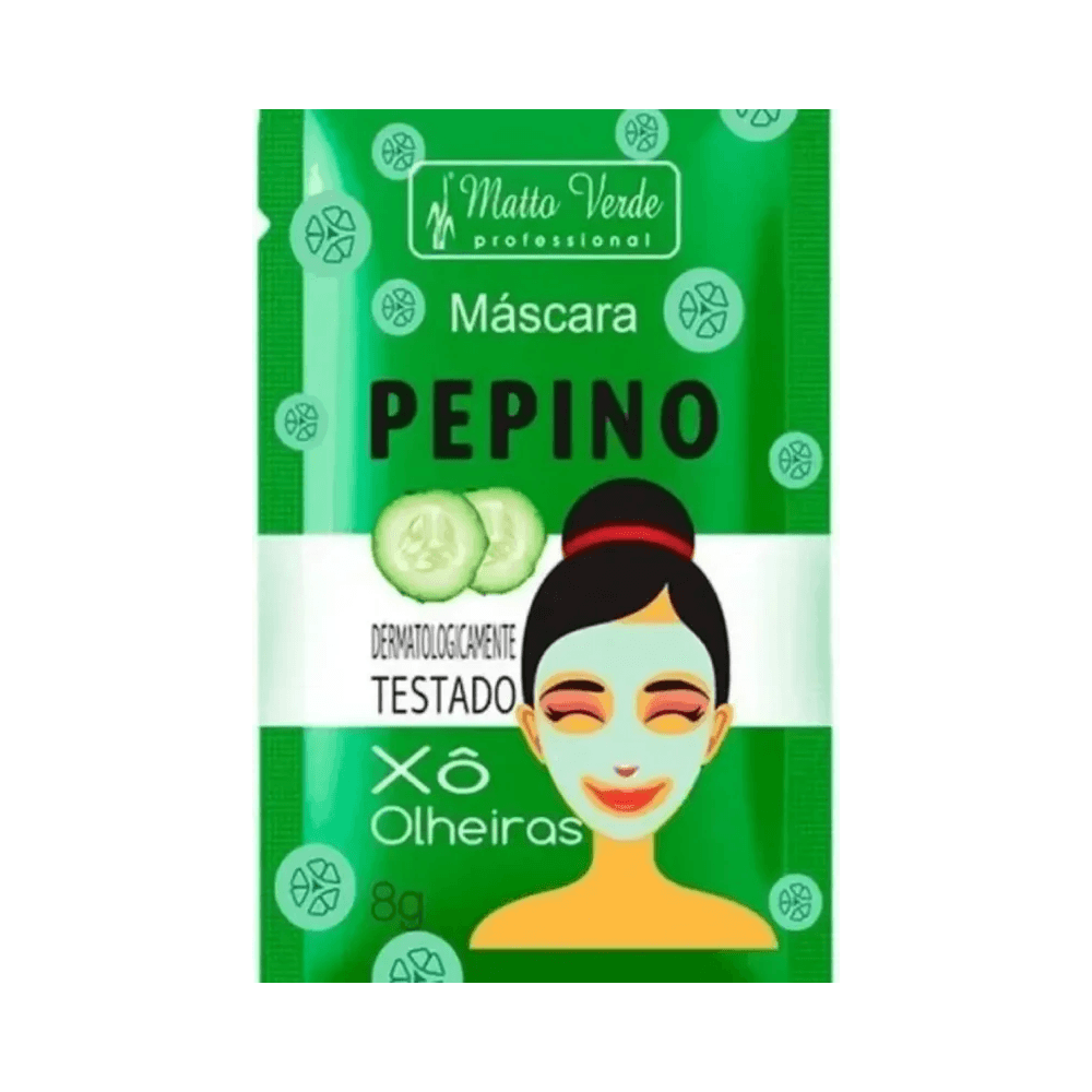 Embalagem alternativa Máscara Pepino Matto Verde 8g