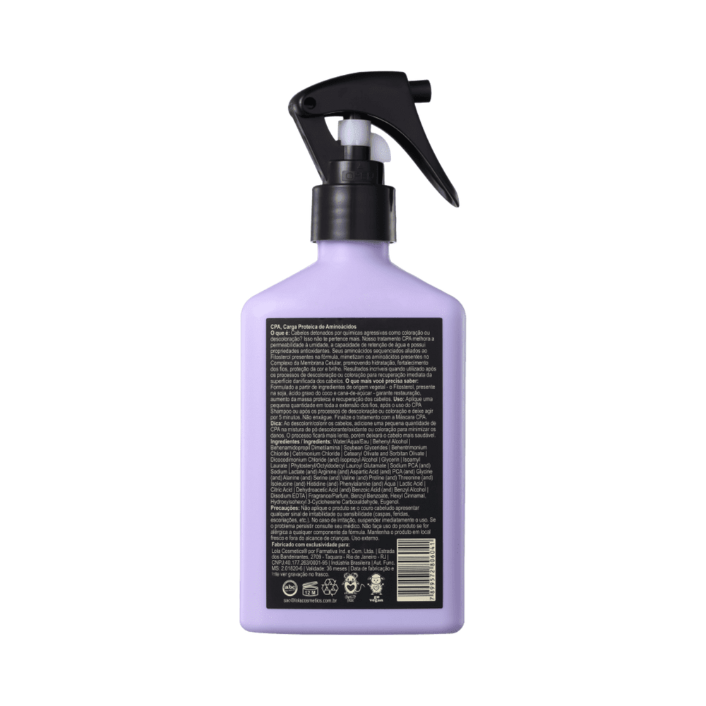 Spray Lola Eu Sei O Que Você Fez Na Química Passada 250ml - verso rótulo