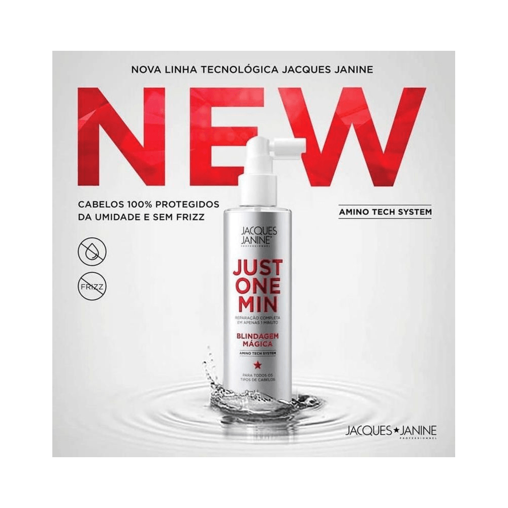 Banner informativo Blindagem Jacques Janine Just One Min 120ml