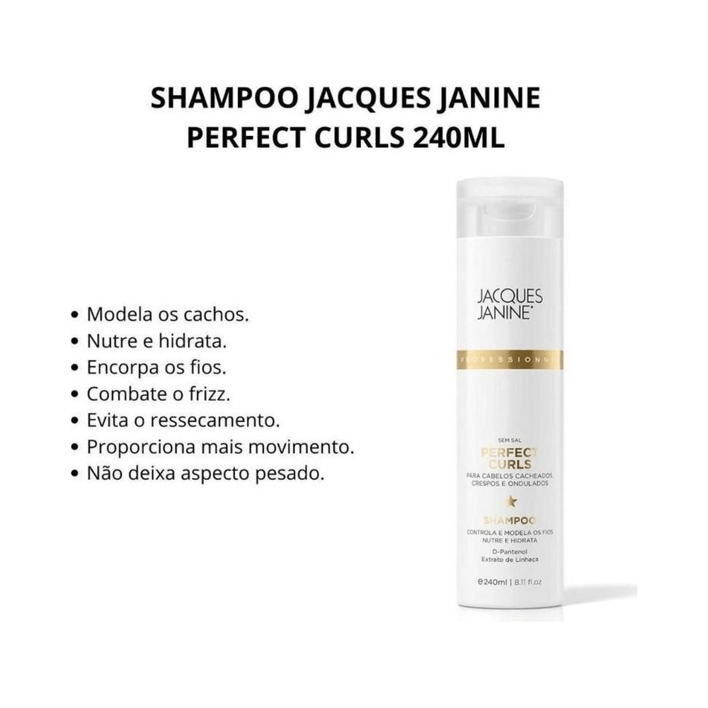 Imagem promocional Shampoo Jacques Janine Perfect Curls 240ml