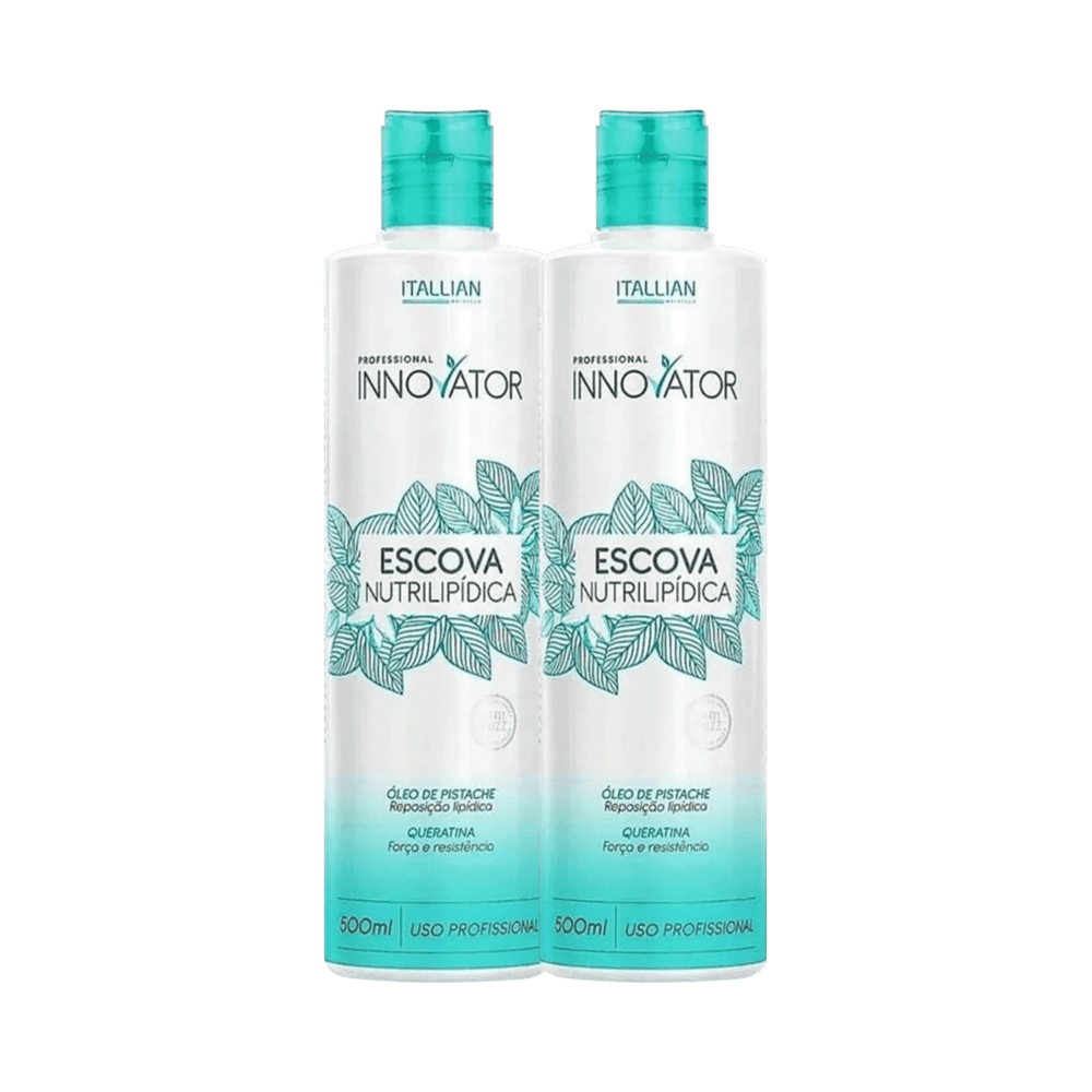 Duas unidades da Escova Nutrilipídica Itallian Innovator 500ml alinhadas