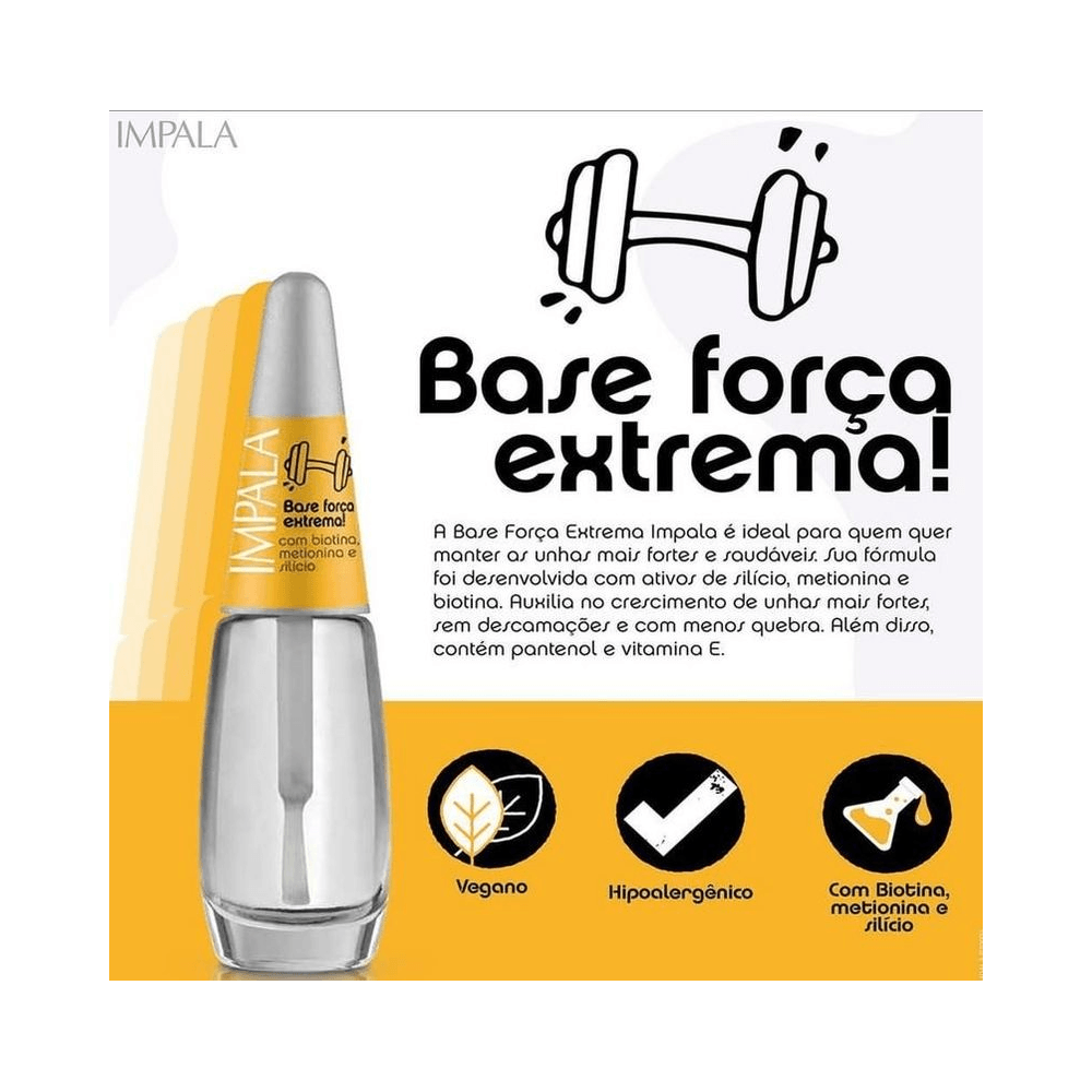 Imagem promocional da Base Força Extrema Impala com ícones de ativos