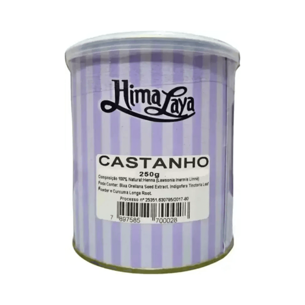 Lata de Henna Pó Castanho 250g Himalaya - vista frontal