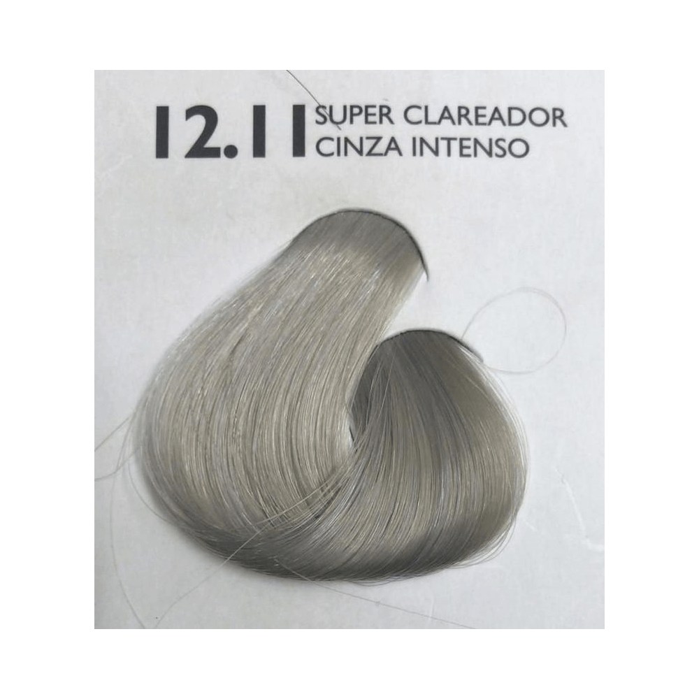 Amostra de cor 12.11 Super Clareador Cinza Intenso em close