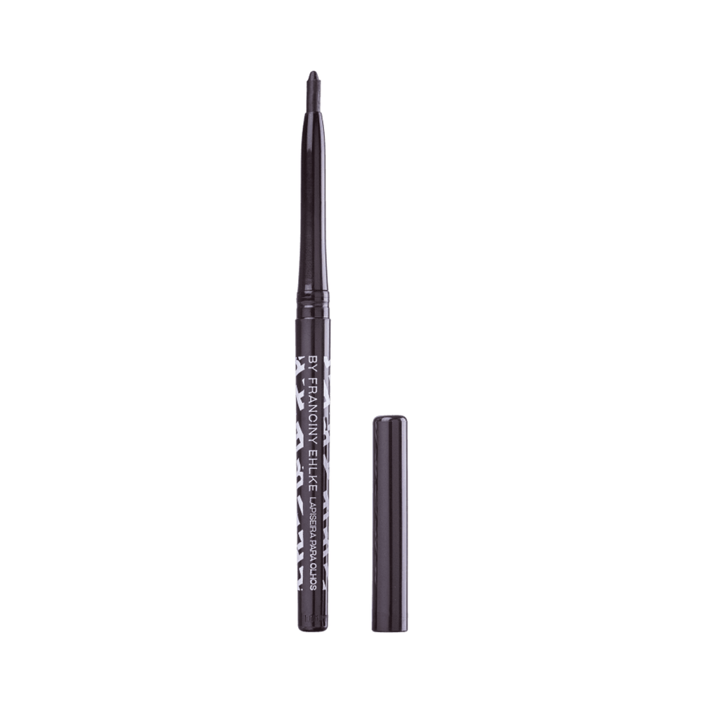 Lapiseira retrátil Pullpencil Fran by Franciny Ehlke com tampa ao lado sobre fundo branco