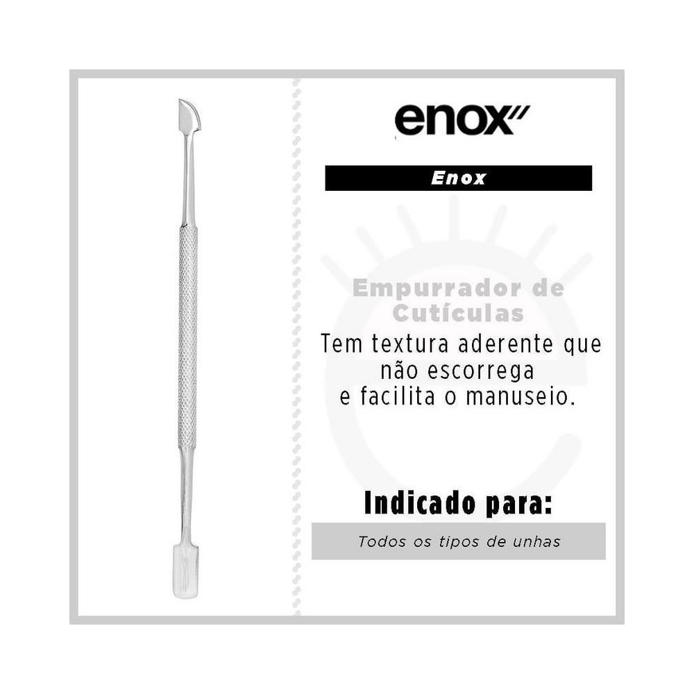 Empurrador Enox com destaque no cabo texturizado e uso universal