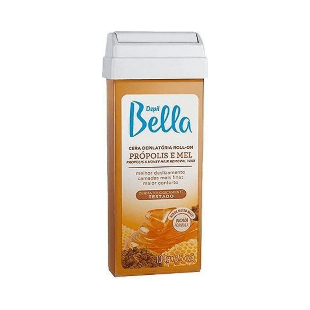 Cartucho único Cera Depil Bella Roll-On Própolis e Mel 100g