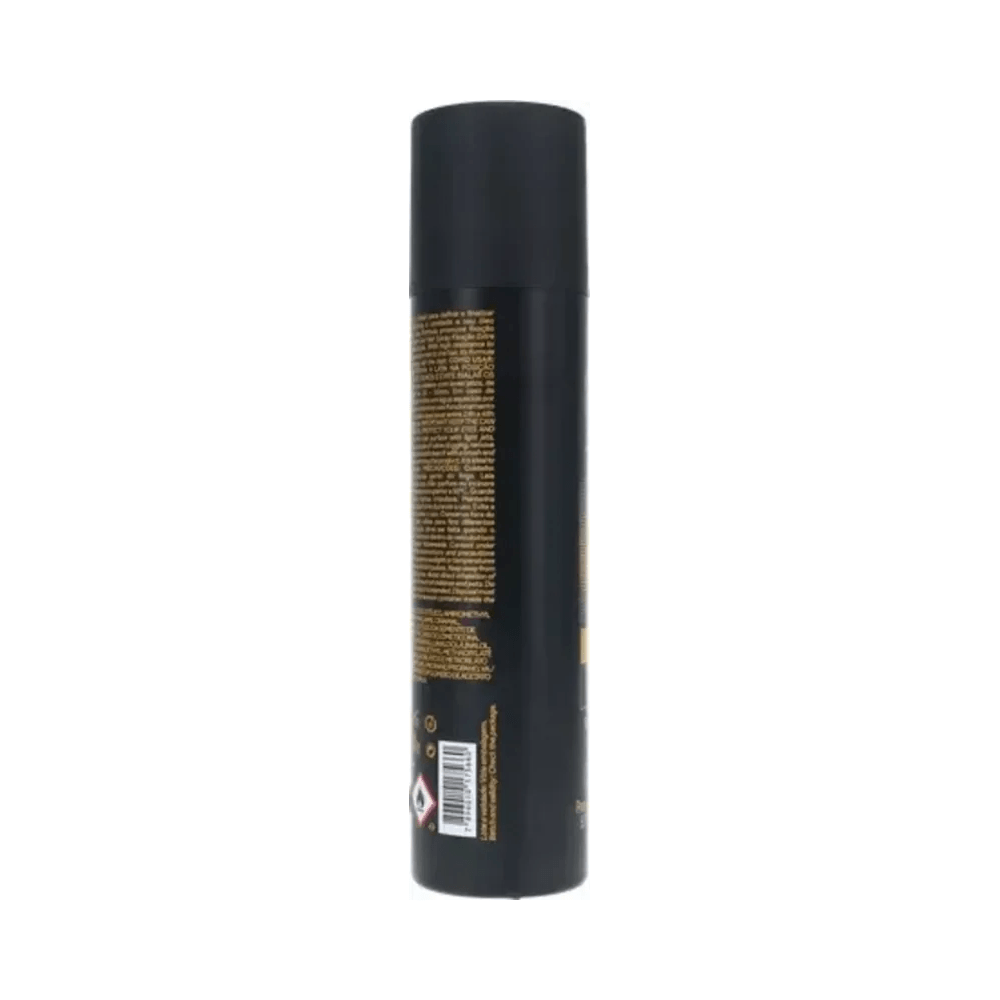 Lateral do Hair Spray Care Liss Extra Forte mostrando rótulo e instruções