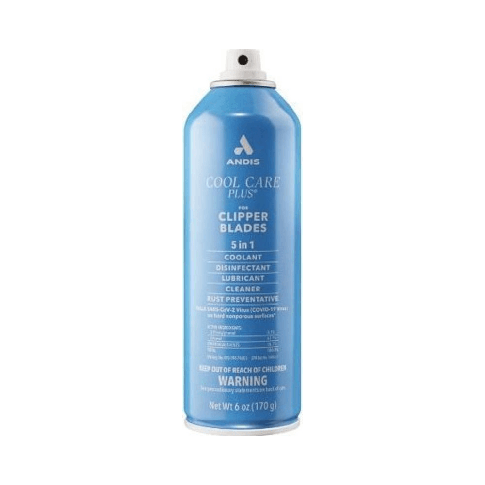Lata Andis Cool Care Plus com bico de spray visível