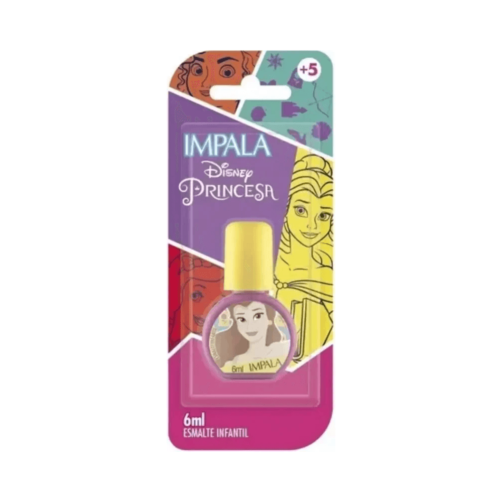 Esmalte Impala Infantil Bela embalagem com cartela Disney Princesa