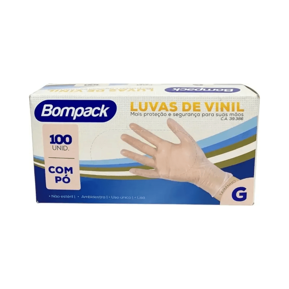 Frontal da embalagem Bompack mostrando informações e selo G