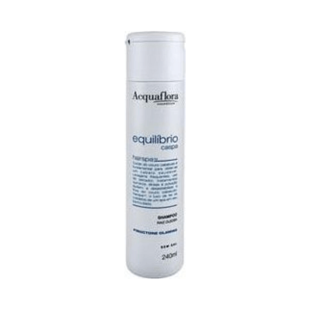 Shampoo Acquaflora Equilíbrio Caspa Raiz Oleosa 240ml - frasco cilíndrico