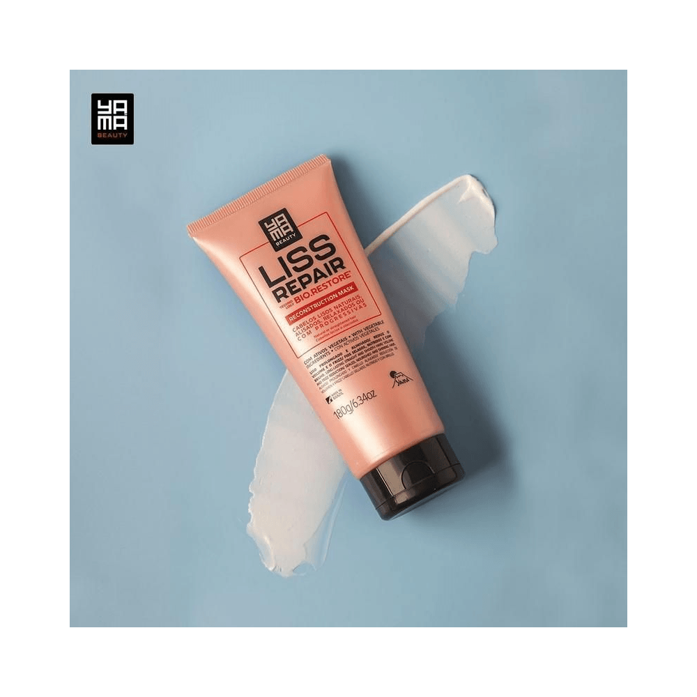 Tubo Yamá Liss Repair 180g com amostra da textura cremosa
