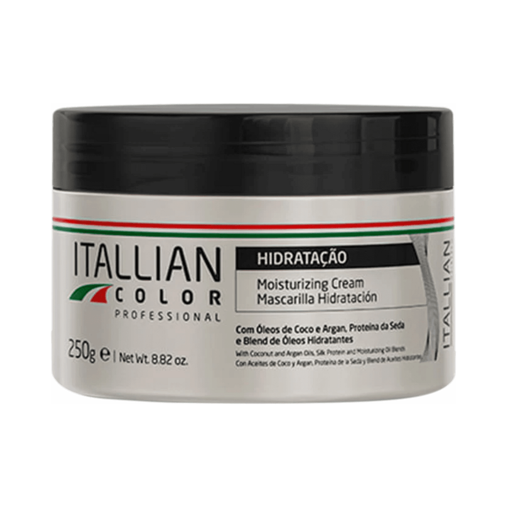 Close do rótulo Itallian Color Máscara de Hidratação 250g