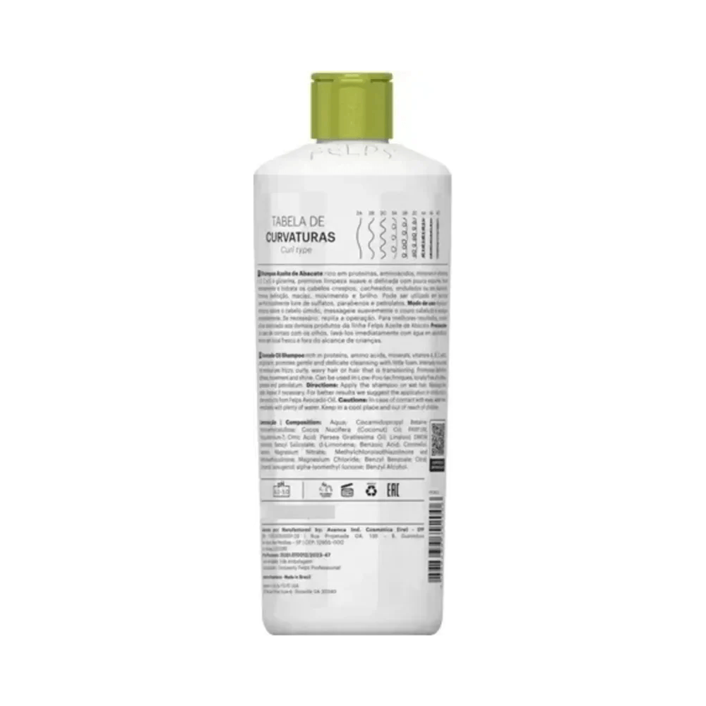 Verso do frasco mostrando informações e ingredientes