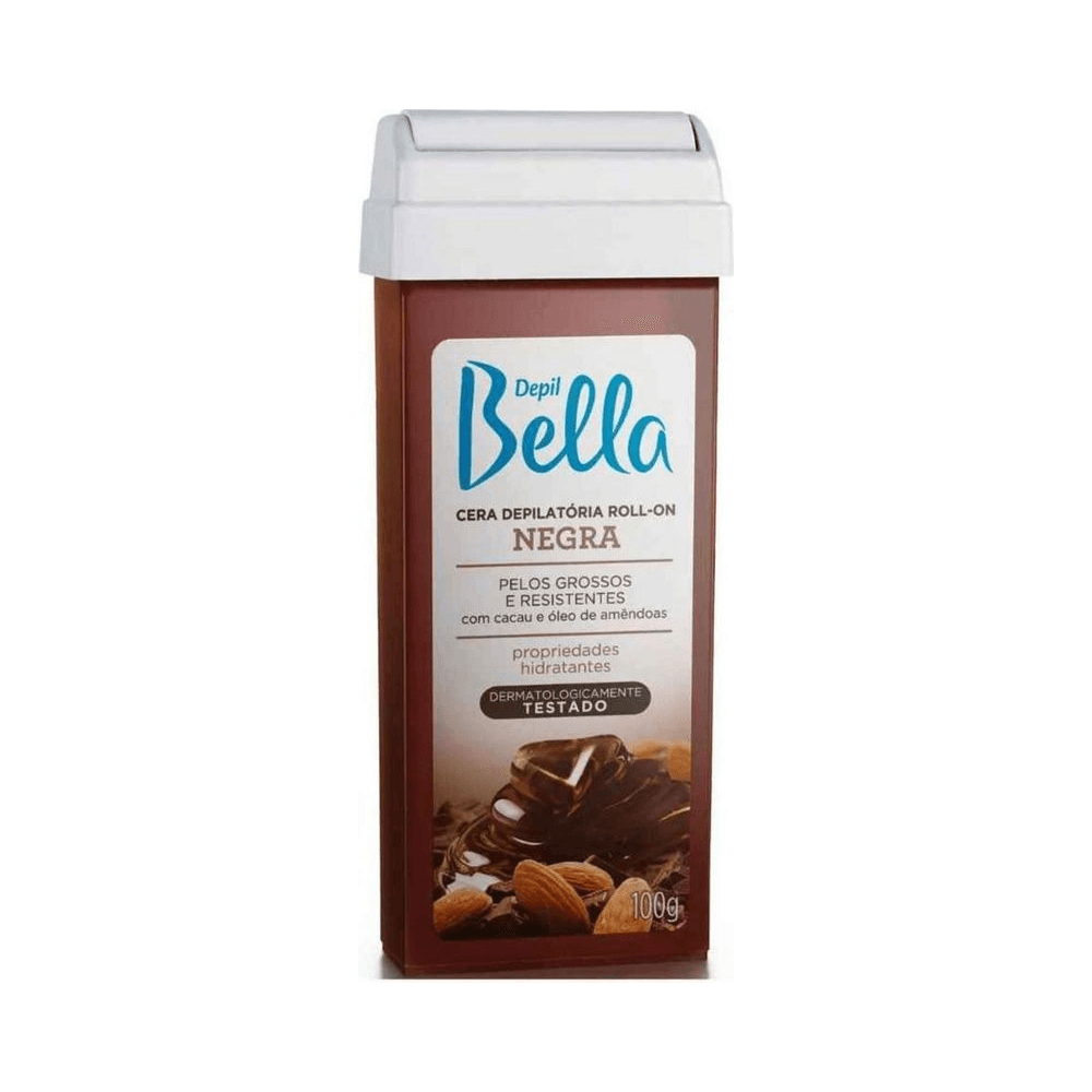 Refil único Cera Depil Bella Roll-On Negra 100g - ideal para pelos grossos