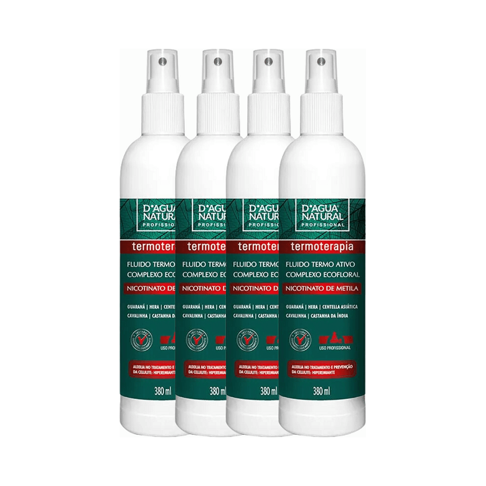 Conjunto de frascos Fluído Termo Ativo D'agua Natural 380ml