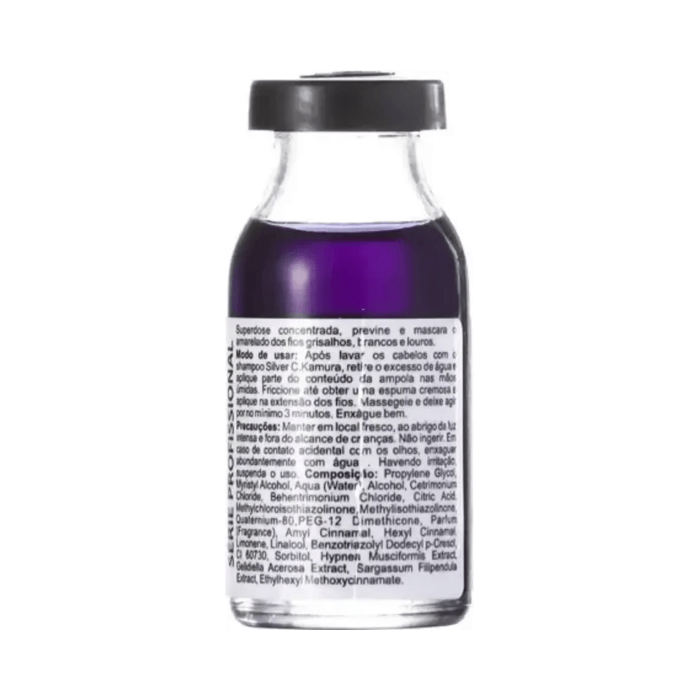 Ampola Superdose Autoaquecida C.Kamura Violet Action - visão traseira