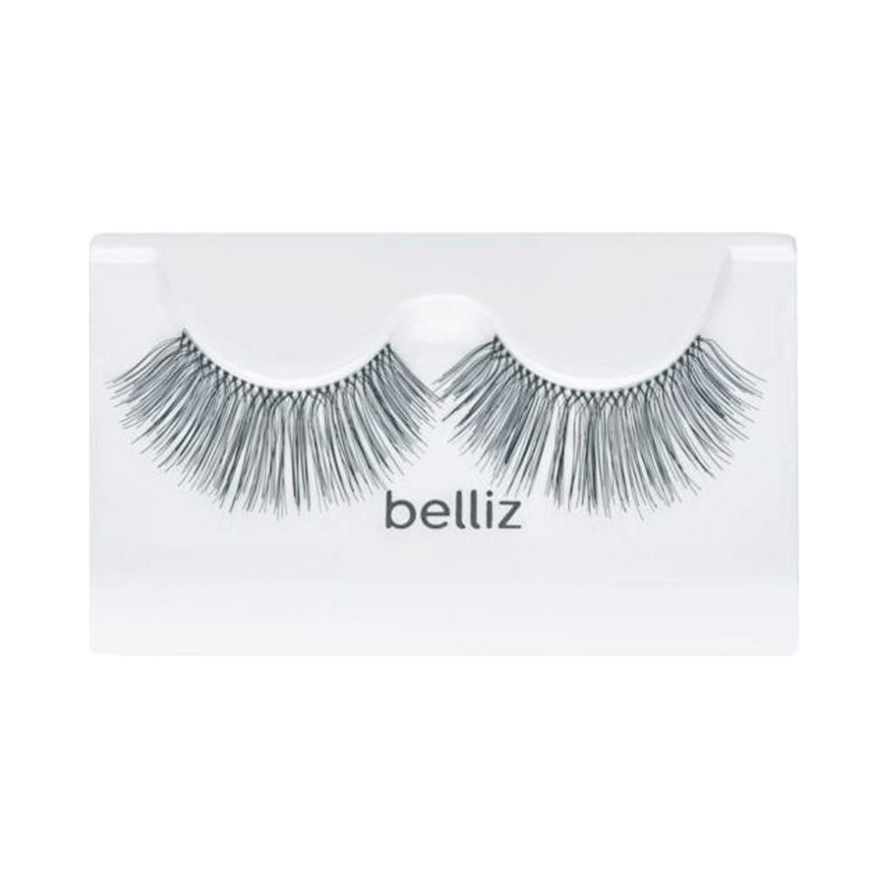 Blister com par de cílios Belliz Hair Line 109 em close - base fina e formato curvado
