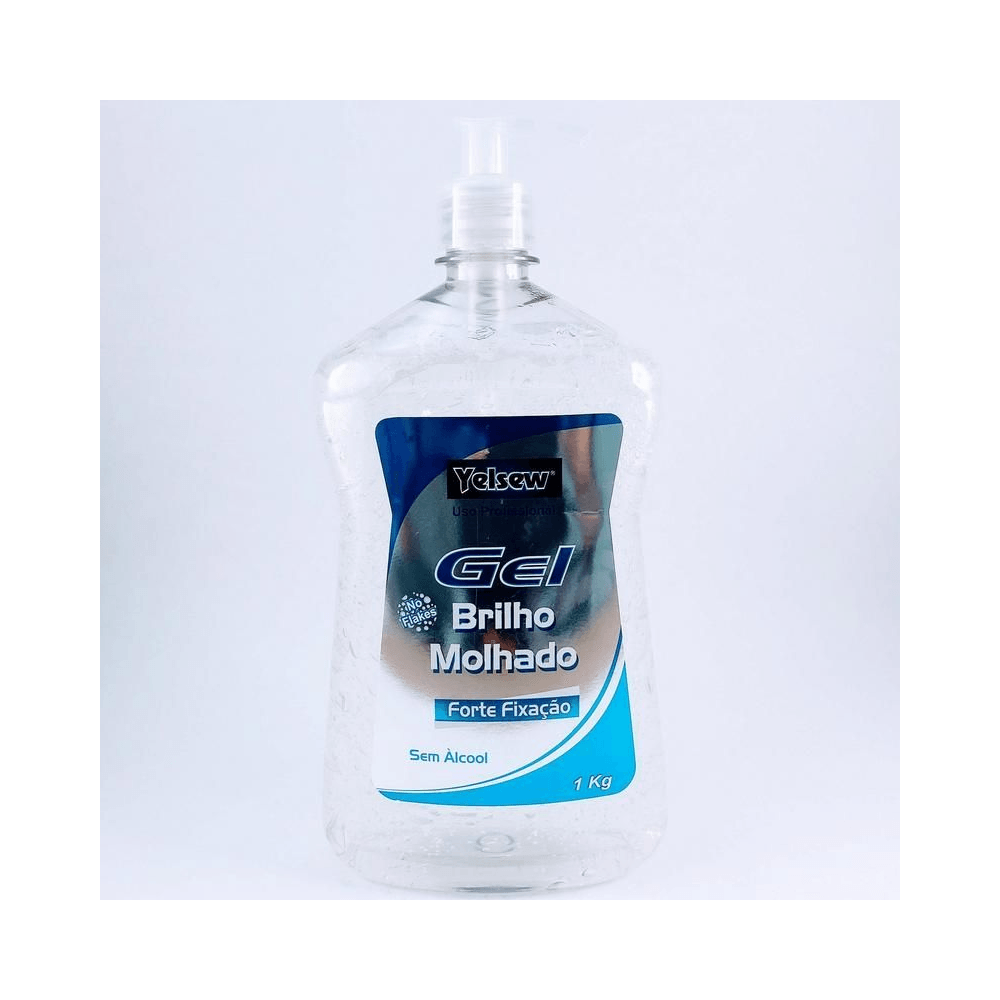 Gel Yelsew Cristal 1kg - frasco com pump e gel cristalino