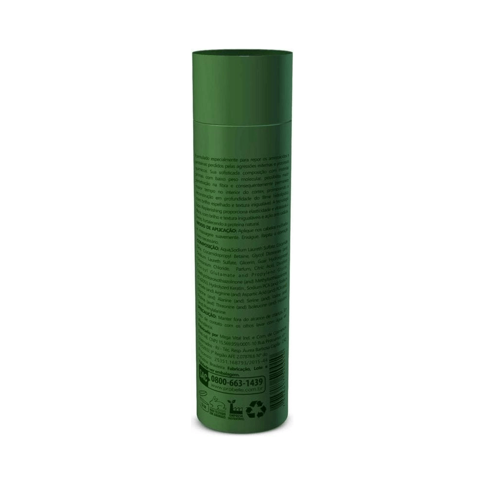 Shampoo Probelle Age Ultra 250ml - Vista traseira com rótulo e informações