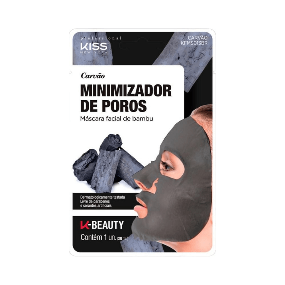 Máscara Facial Kiss New York Carvão 10g - aplicação em modelo