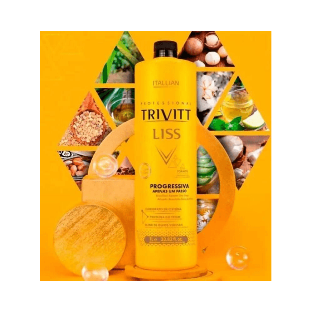 Campanha Trivitt Liss 1000ml com ingredientes naturais e embalagem central