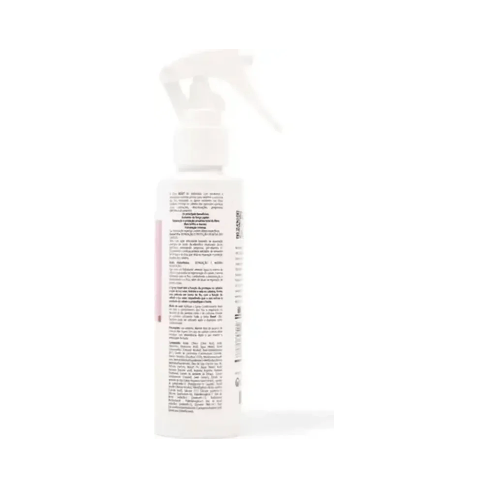 Vista lateral do Spray Hidrabell Reset 120ml mostrando instruções e aplicador