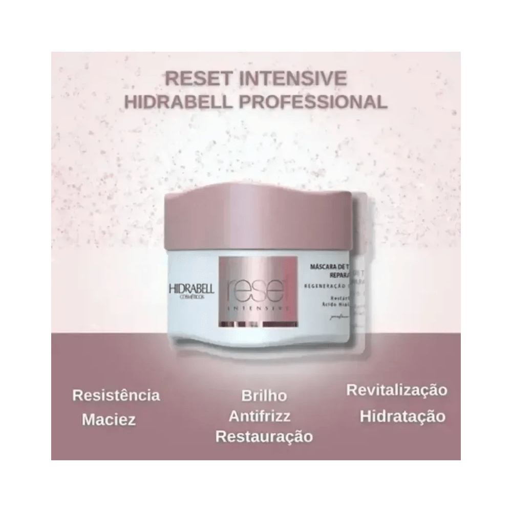 Imagem promocional Reset Intensive Hidrabell com destaque para benefícios
