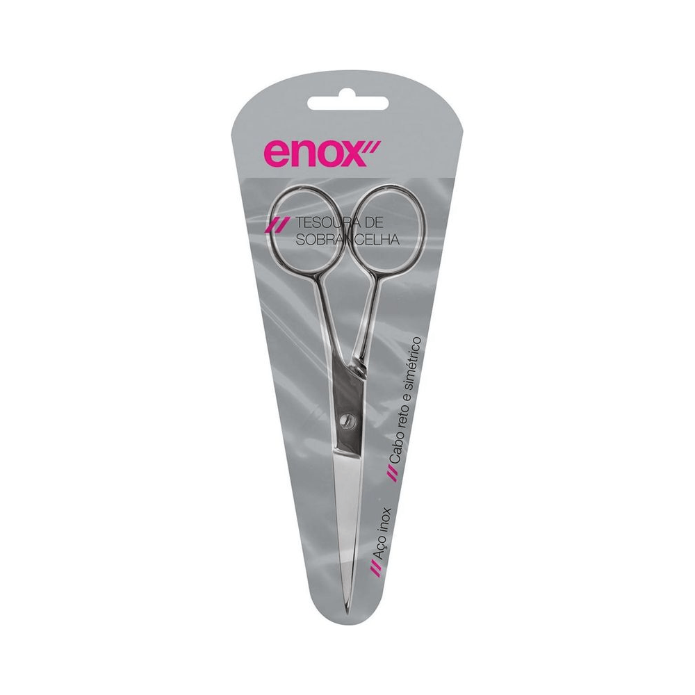 Tesoura para sobrancelha Enox embalagem blister