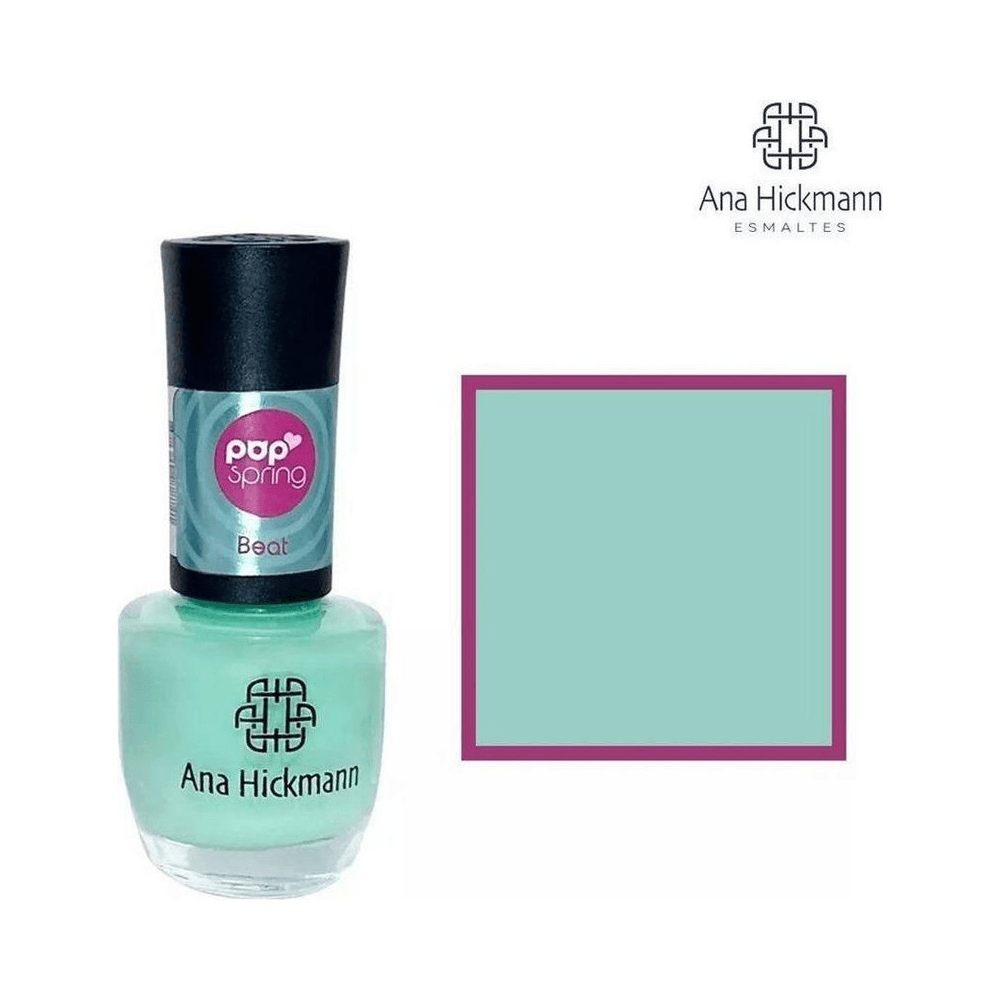 Frasco e amostra de cor Esmalte Ana Hickmann Pop Spring Beat