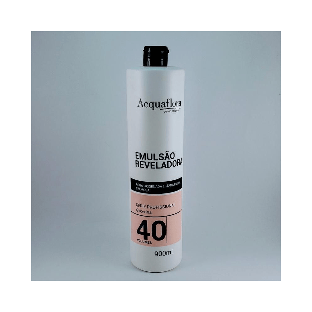 Frasco Água Oxigenada Acquaflora 40 Volumes 900ml - fundo neutro