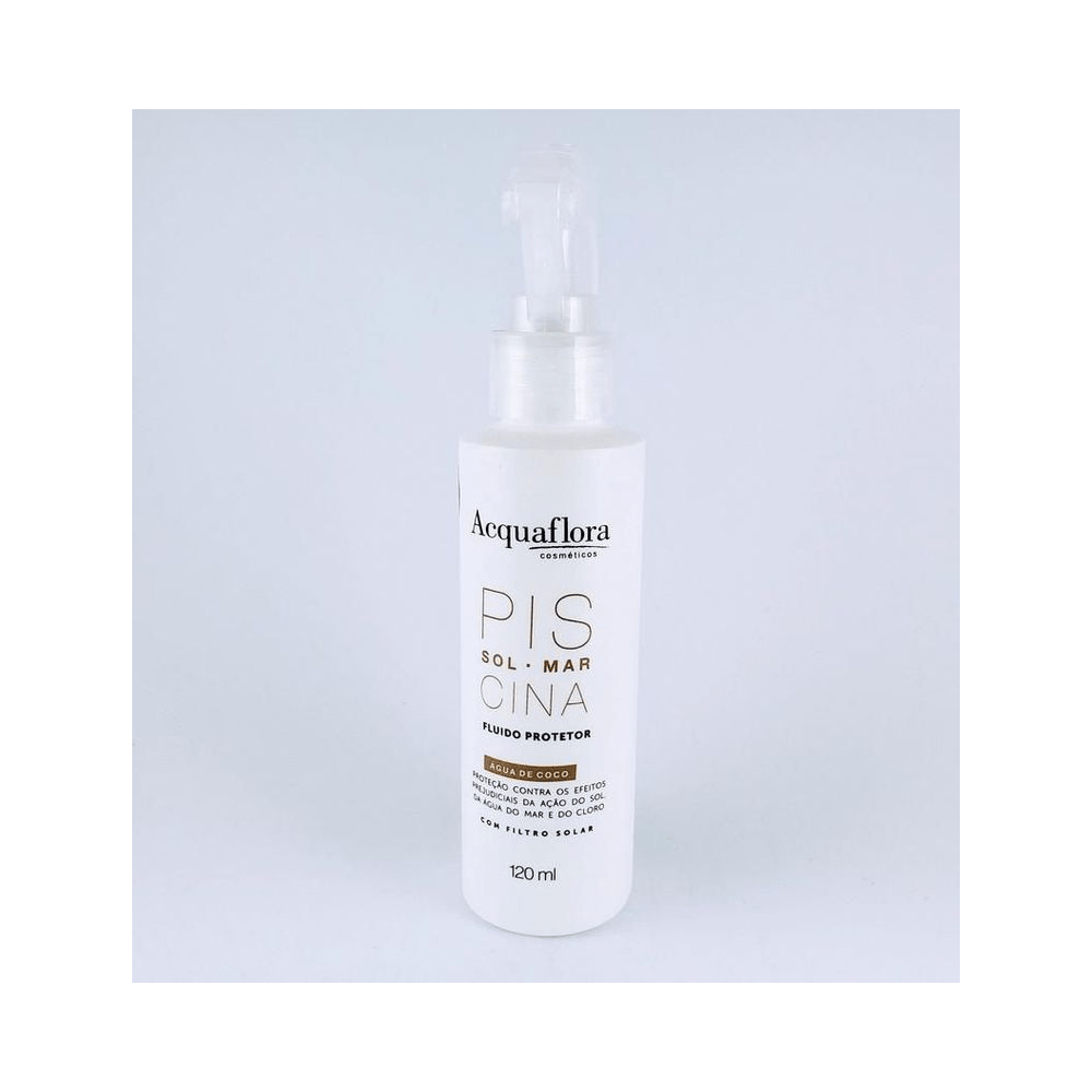 Fluido Protetor Acquaflora 120ml - embalagem translúcida com rótulo Água de Coco