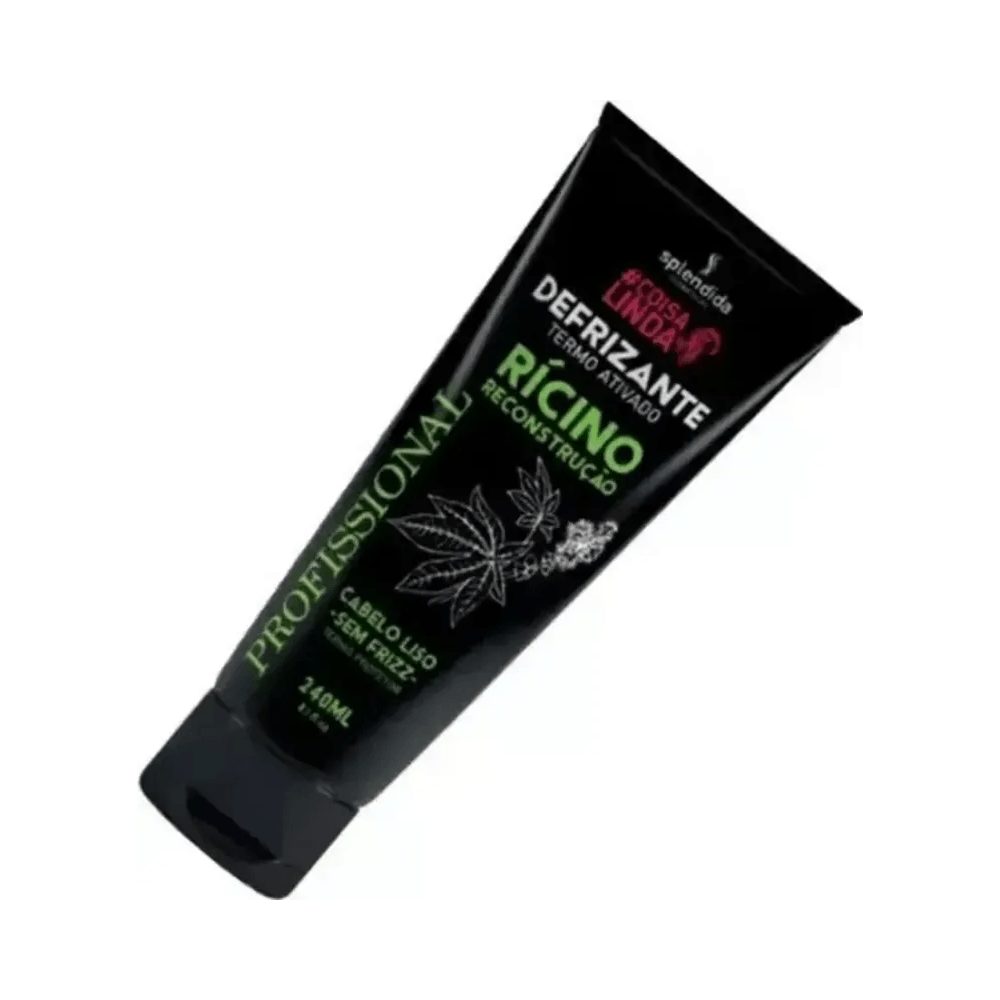 Frasco inclinado do Defrizante Splendida Coisa Linda Rícino 240ml