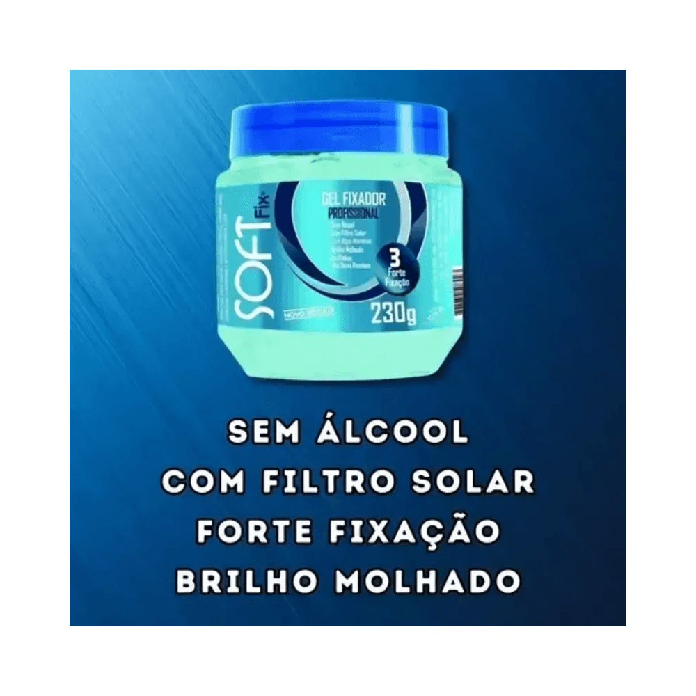 Imagem promocional Gel Fixador Soft Fix Azul 230g com benefícios