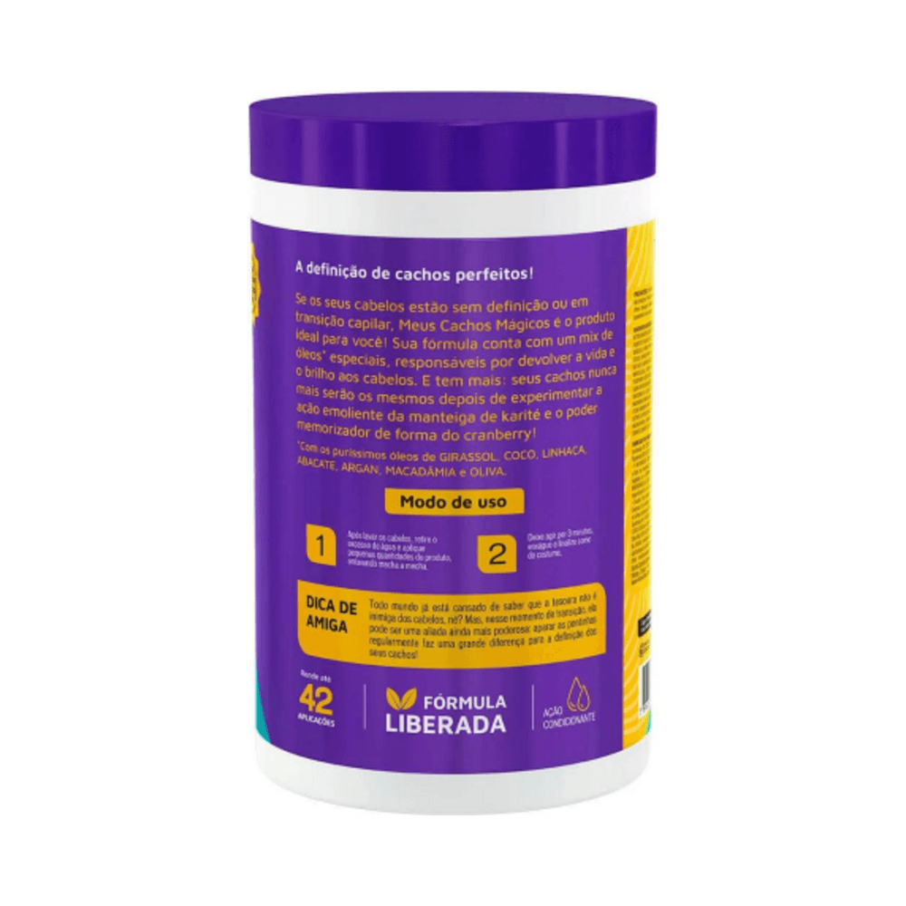Verso do pote Toin Novex 1kg com instruções de uso e ingredientes
