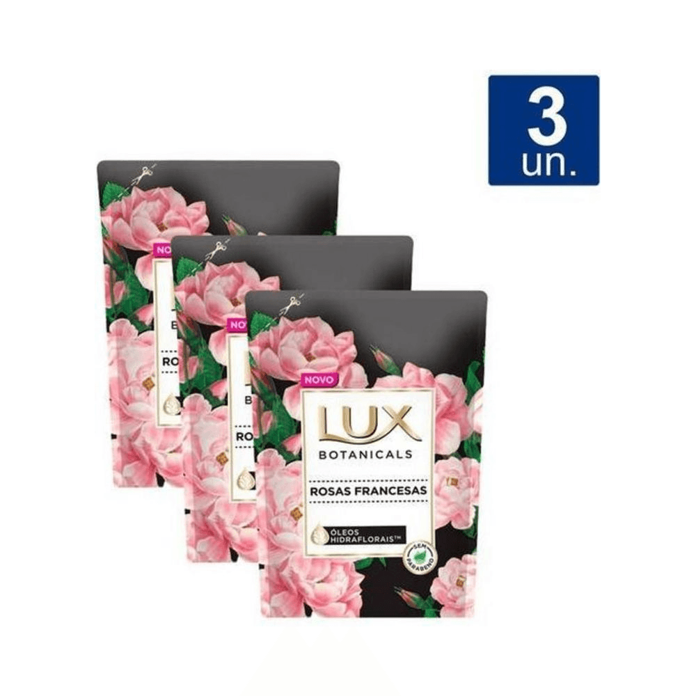 Três refis Lux Botanicals Rosas Francesas em fileira, ícone 3 un.