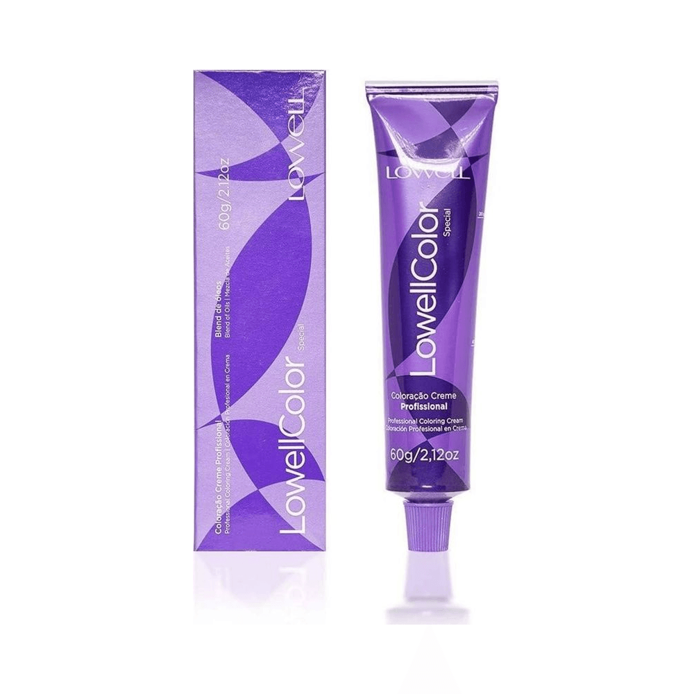 Tubo e caixa LowellColor 60g - visual da embalagem lateral