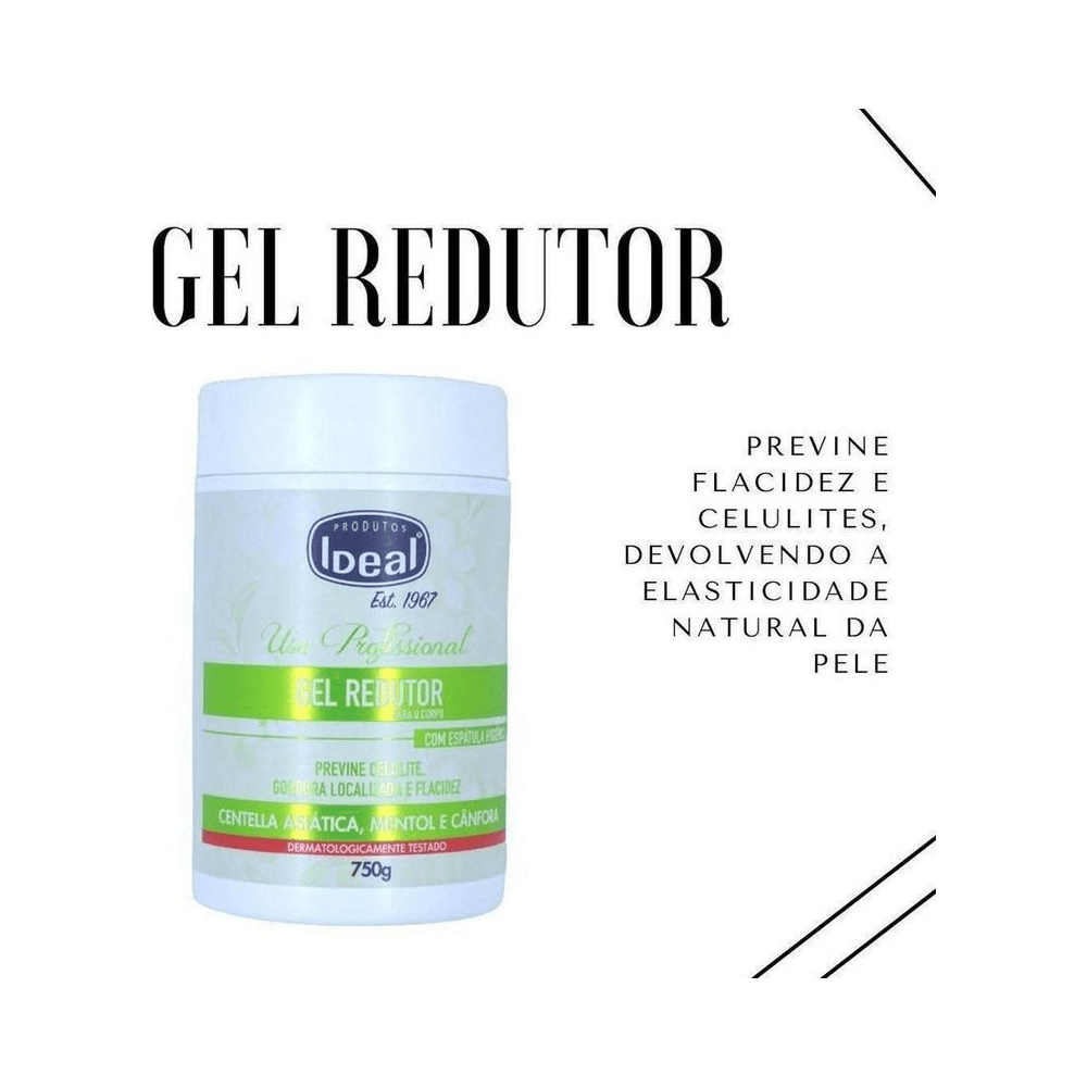 Composição do Gel Redutor Ideal 750g e informações dos ativos