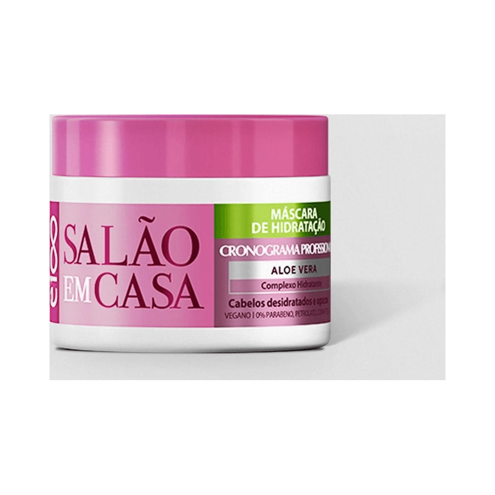 Máscara Capilar Eico 270g - frasco frontal com tampa rosa e rótulo destacando Aloe Vera