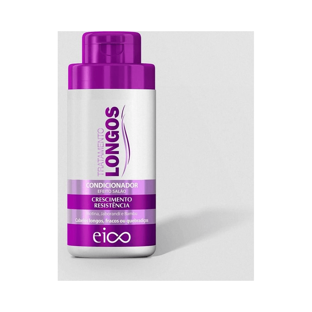 Condicionador Eico 450ml - embalagem frontal com destaque para ativos