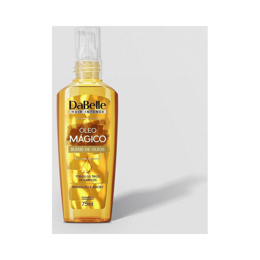 Frasco âmbar do Óleo Mágico DaBelle 75ml com pump