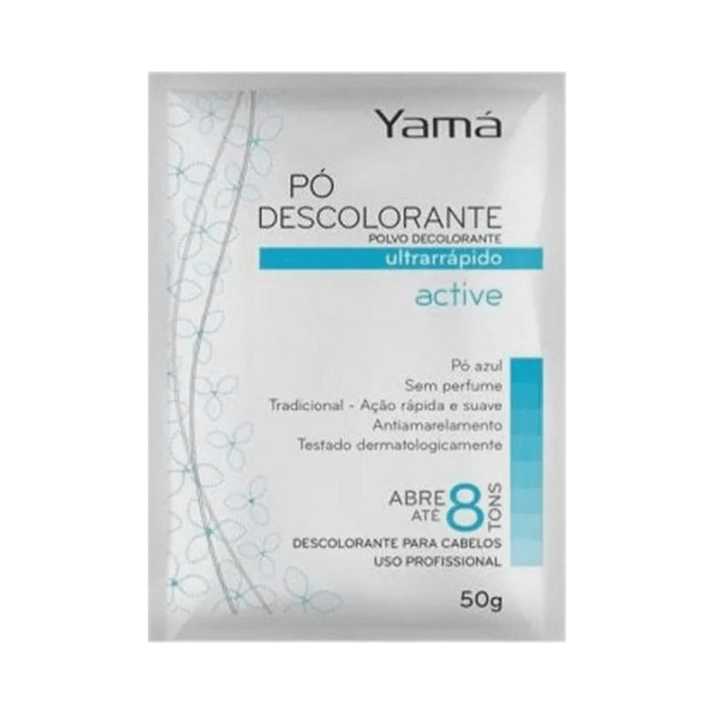 Sachê Pó Descolorante Yamá 50g - abre até 8 tons, sem perfume