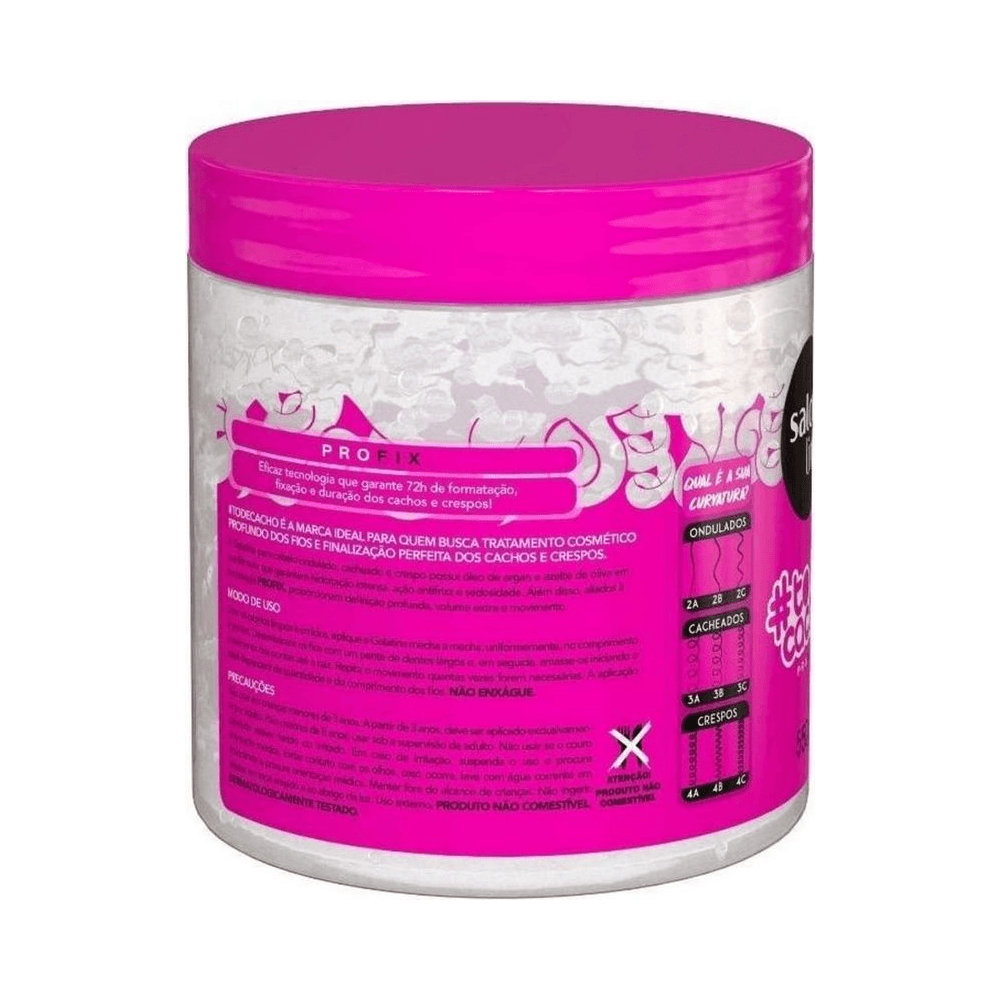 Visão traseira do pote de Gelatina Super Volume Salon Line