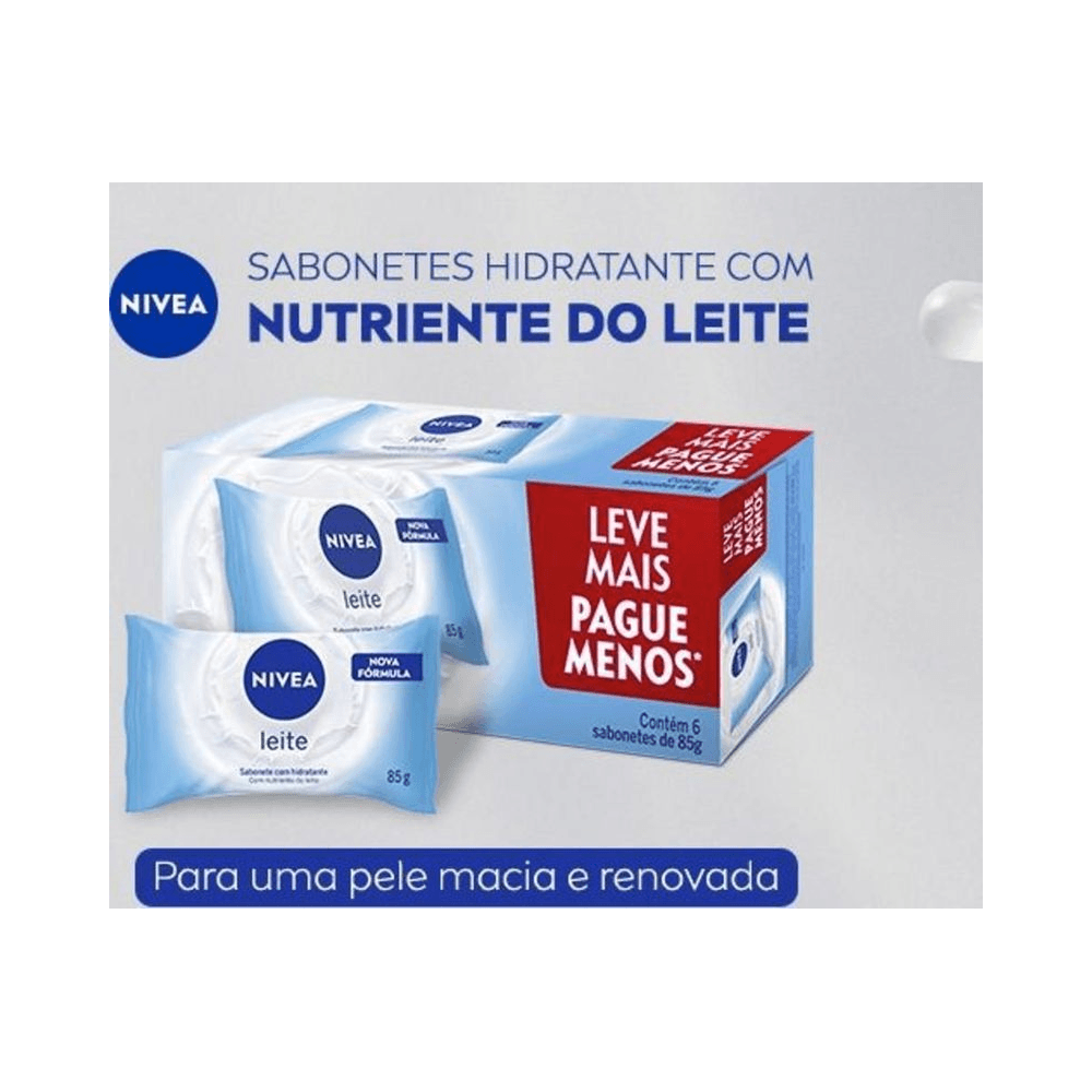 Caixa do kit Nivea Leite com barras avulsas